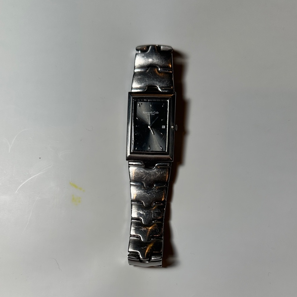 Kenneth Cole Silver Watch with Black Face